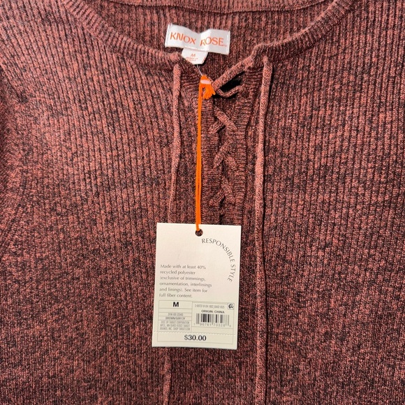 Knox Rose Burgundy Knit Sweater - Picture 2 of 3